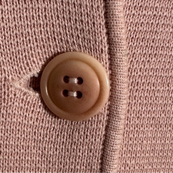 Talbots size small blush colored button up sweater, cotton/rayon, spring, layer - Picture 10 of 11